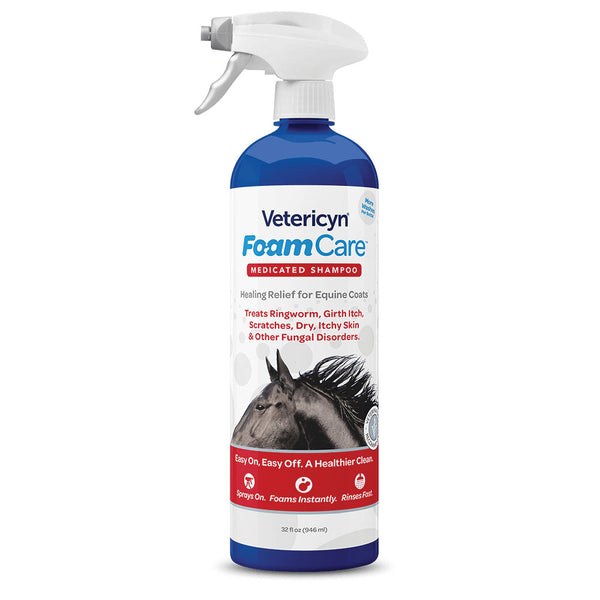 Vetericyn Equine Medicated FoamCare Shampoo 32 oz